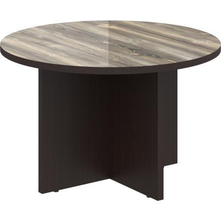 Стол для переговоров Morris MCT 120 круглый (дуб базель/венге магия, 1200х1200х750 мм)